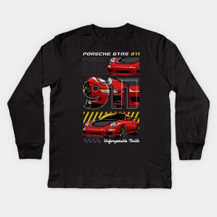 Porsche 911 GT3 RS Sports Car Kids Long Sleeve T-Shirt